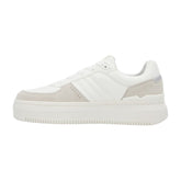 G Star Ladies Eve Basic Leather Sneakers - White/Silver